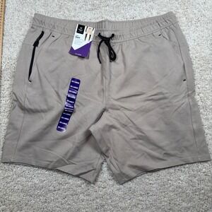 Members Mark Luxe Shorts Mens XXL Washed Stone Tan Khaki 9 Inch‎ Inseam NWT